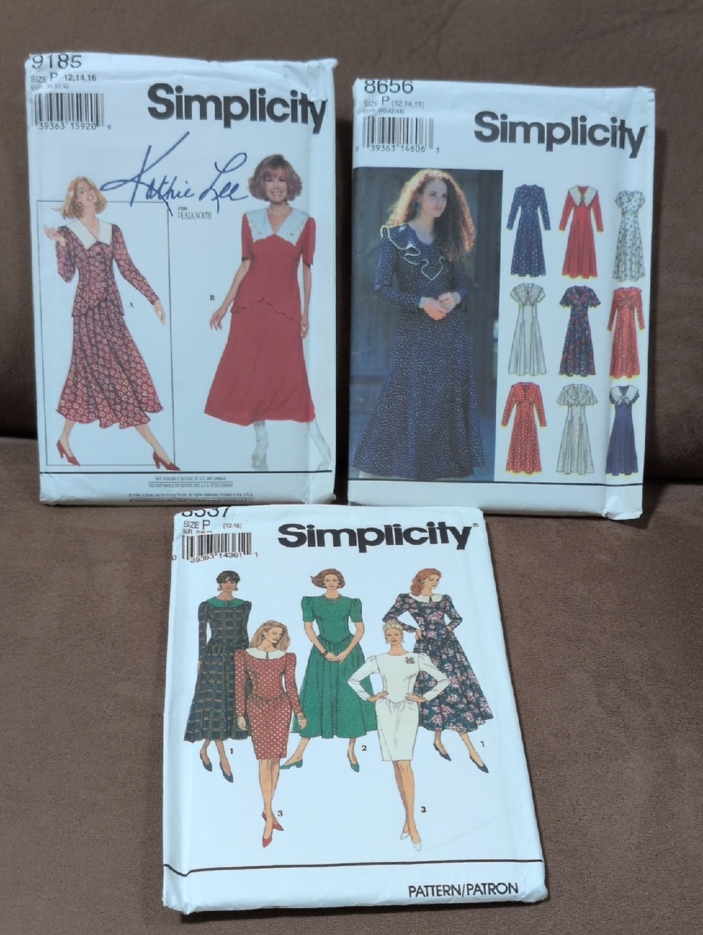 Simplicity Vintage Sewing Patterns Lot of 3 Misses' Dresses, Sizes 12-14-16